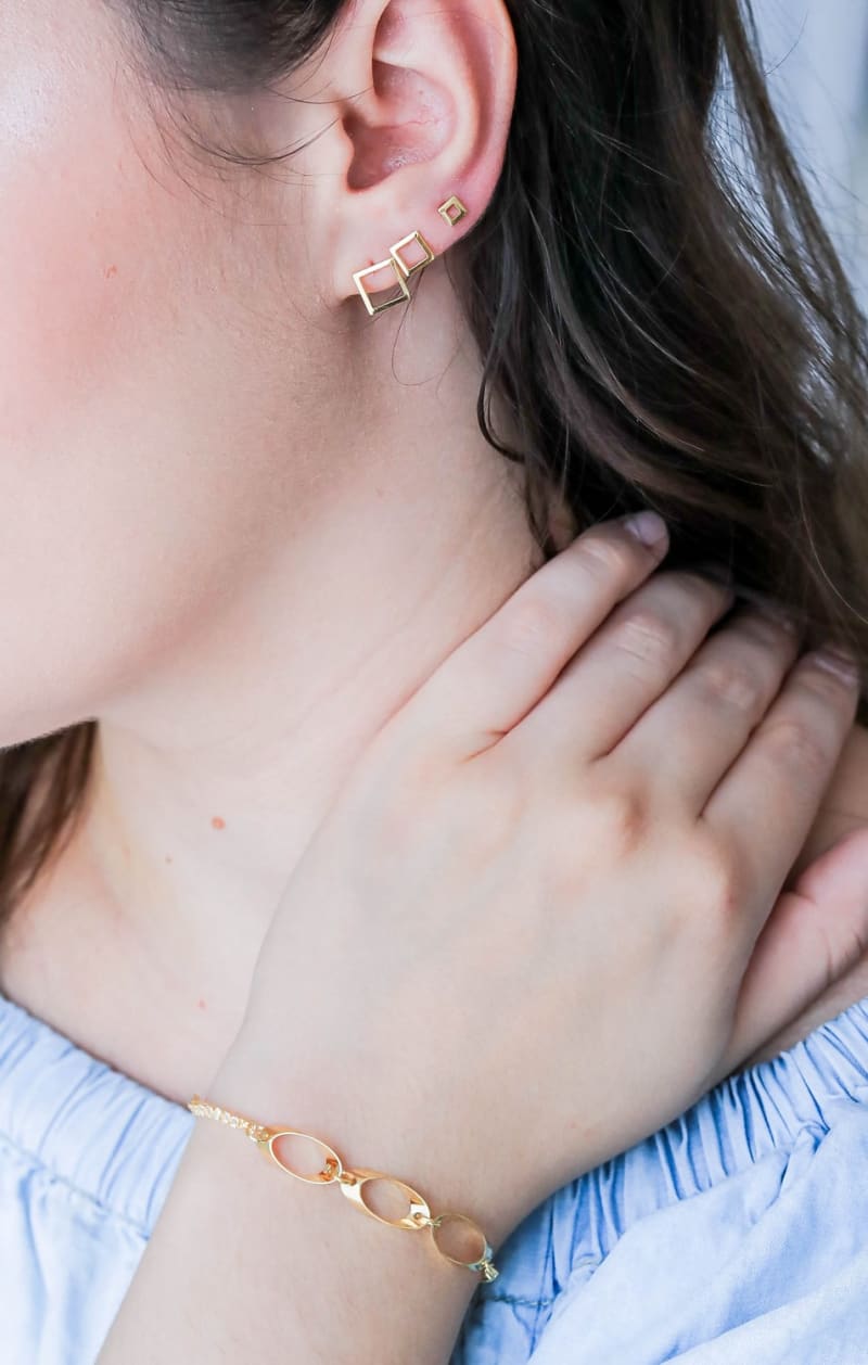 Pulseira Elos Luxe Dourada banhada a ouro 18k — TK Semijoias