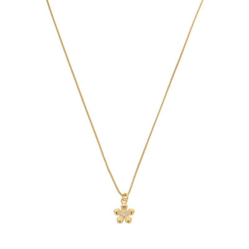 Conjunto Florzinha com Zircônia Central banhada a ouro 18k — TK Semijoias
