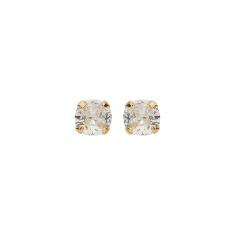 Brinco Trio Solitária Crescente Zircônia banhada a ouro 18k — TK Semijoias