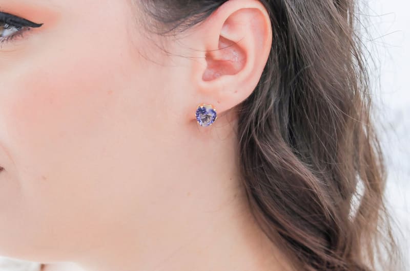 Brinco Coração de Zircônia Cristal G banhada a ouro 18k — TK Semijoias