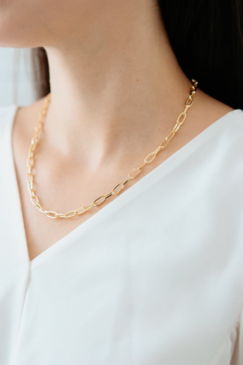 Colar Corrente Elos Ovais Abertos Chunky banhada a ouro 18k — TK Semijoias