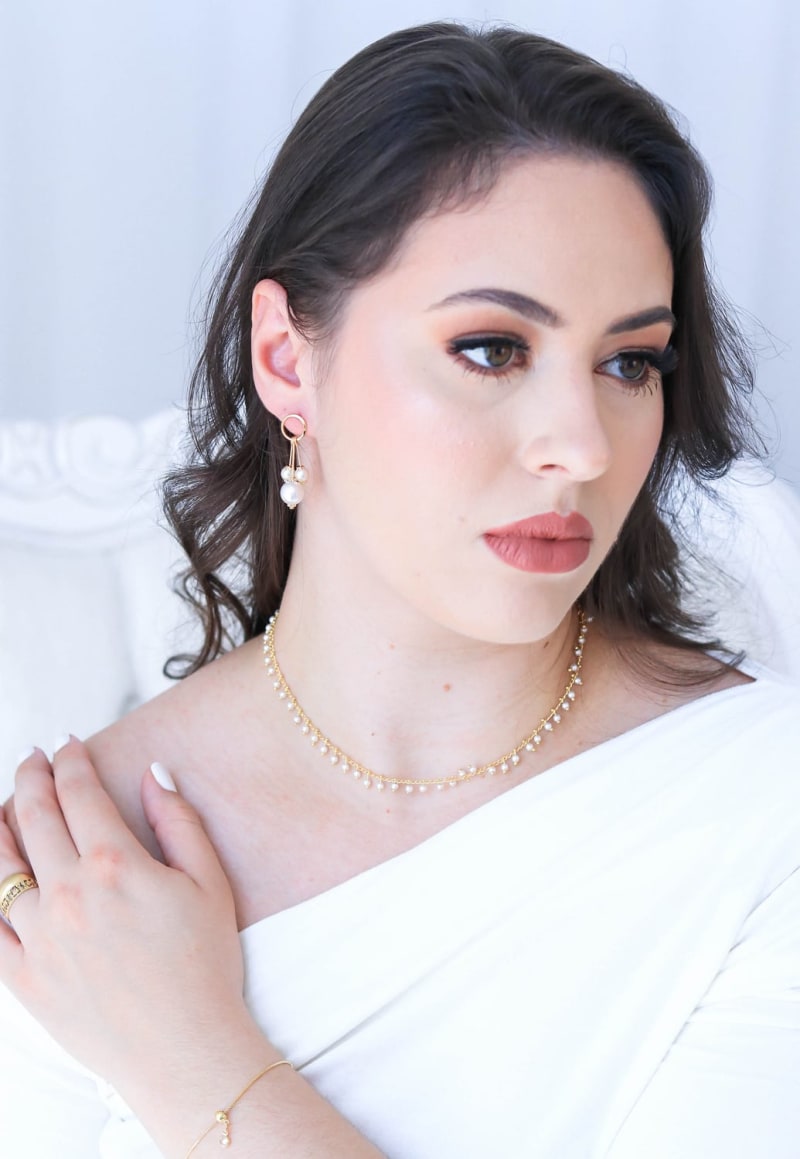 Pulseira Veneziana com Pingente Ajustável banhada a ouro 18k — TK Semijoias