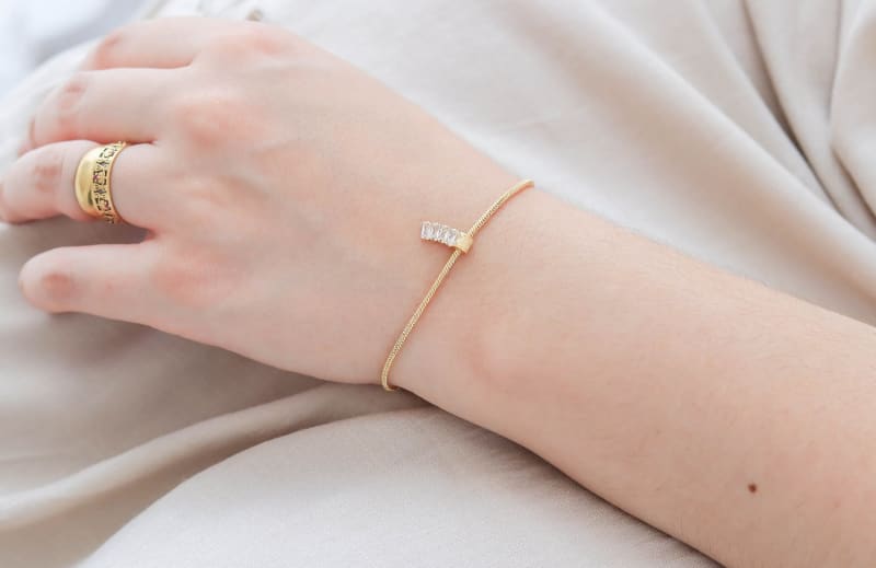 Pulseira Italiana com Zircônia banhada a ouro 18k — TK Semijoias