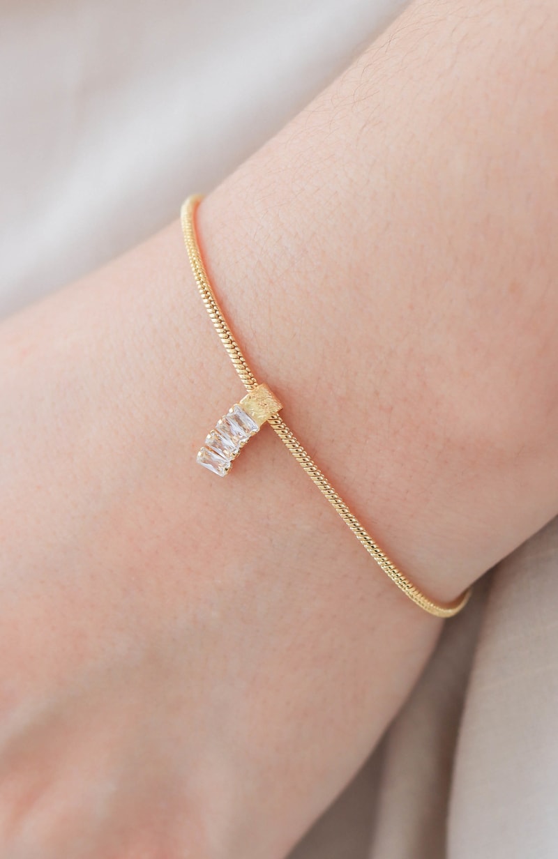 Pulseira Italiana com Zircônia banhada a ouro 18k — TK Semijoias