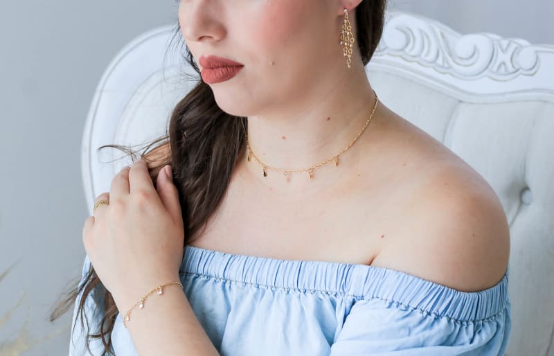 Brinco Luxe Zircônia Cristal banhada a ouro 18k — TK Semijoias
