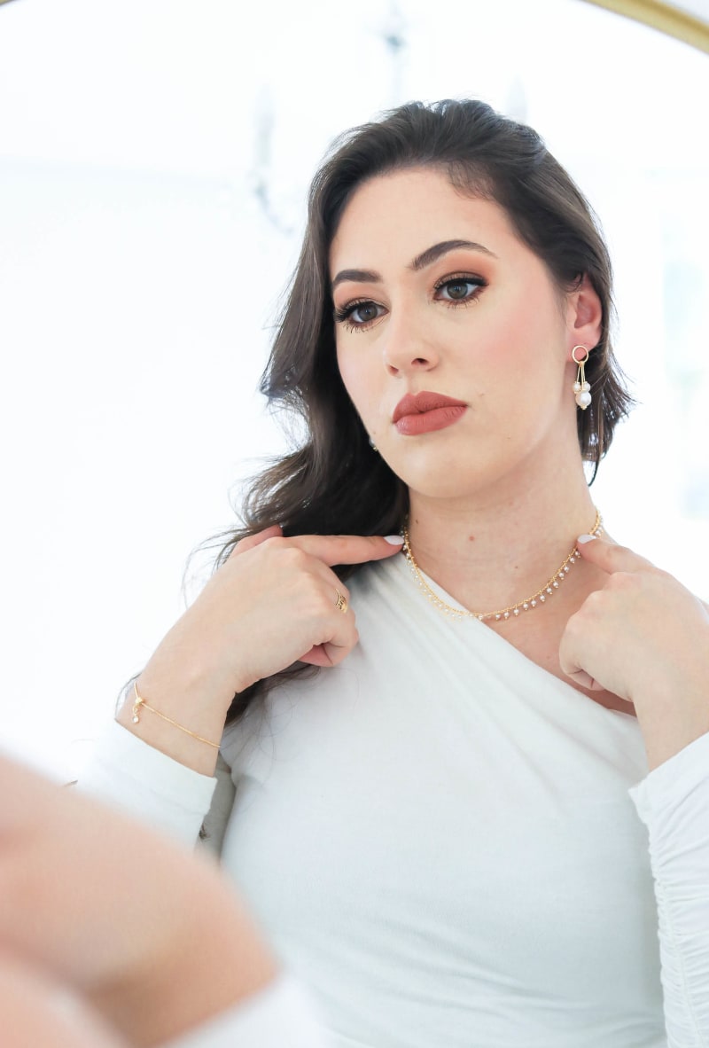 Colar Chocker Pérolas Delicadas banhada a ouro 18k — TK Semijoias