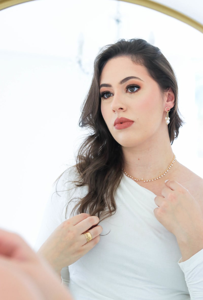Colar Chocker Pérolas Delicadas banhada a ouro 18k — TK Semijoias