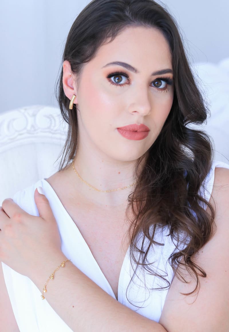Colar Chocker Corações Encadeados 3mm banhada a ouro 18k — TK Semijoias