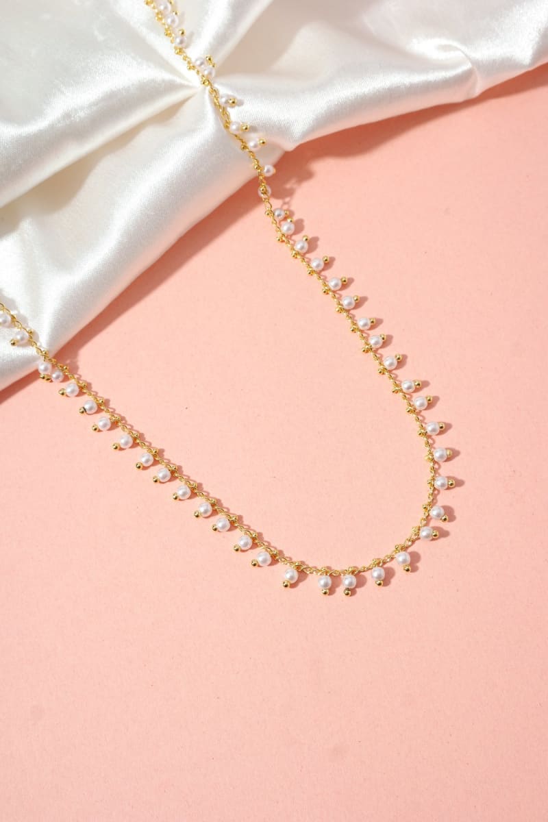 Colar Chocker Pérolas Delicadas banhada a ouro 18k — TK Semijoias