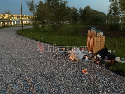 В Казани новое пространство на Кремлевской дамбе забросали мусором
