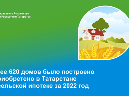 Более 620 домов было построено и приобретено в Татарстане по сельской ипотеке за 2022 год