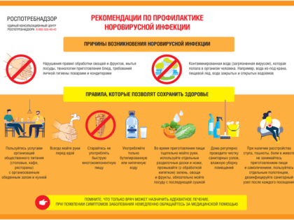 Рекомендации гражданам: профилактика норовирусной инфекции