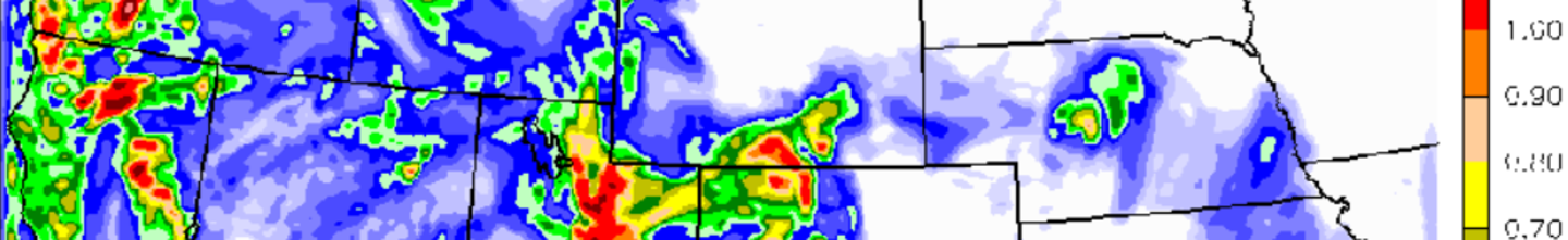 Model run of precip from CAIC WRF