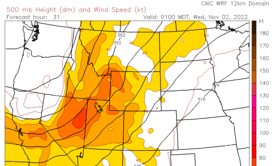 The CAIC runs the WRF weather model across Colorado