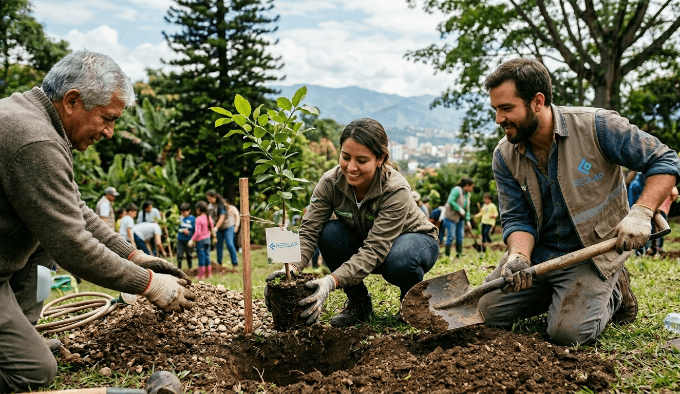 Misión Verde Redlap: Plantamos nuestro primer árbol en Bucaramanga para mitigar el impacto ambiental