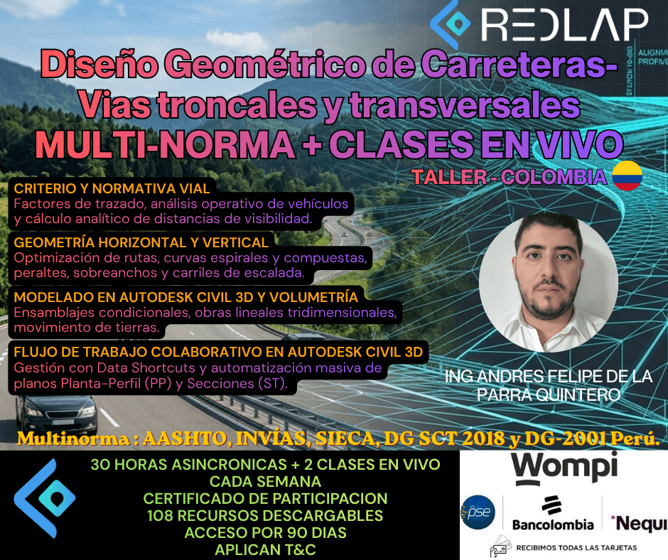 Lanzamiento de Capacitación Virtual Avanzada en Diseño Geométrico de Carreteras y Modelado de Vías Troncales