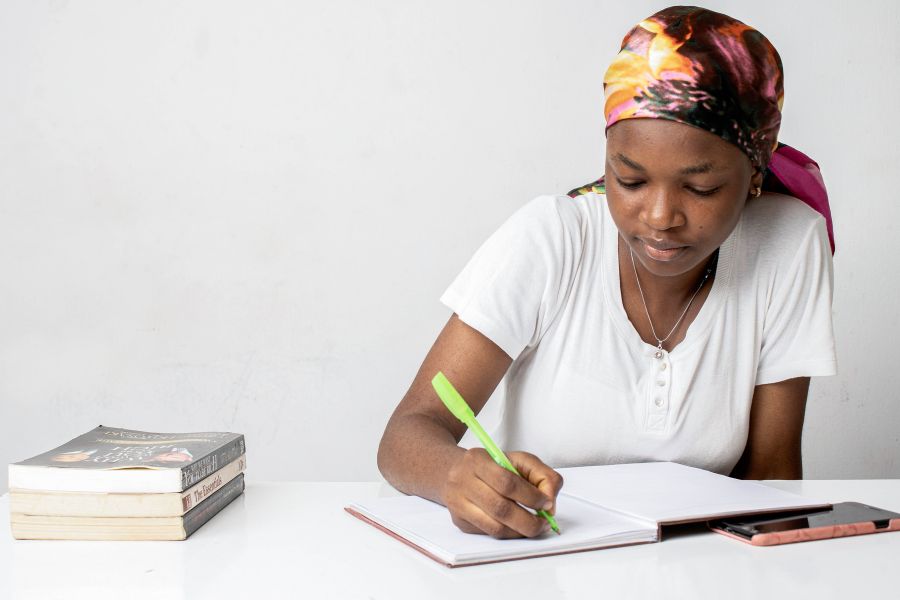 student studying for the nbt test