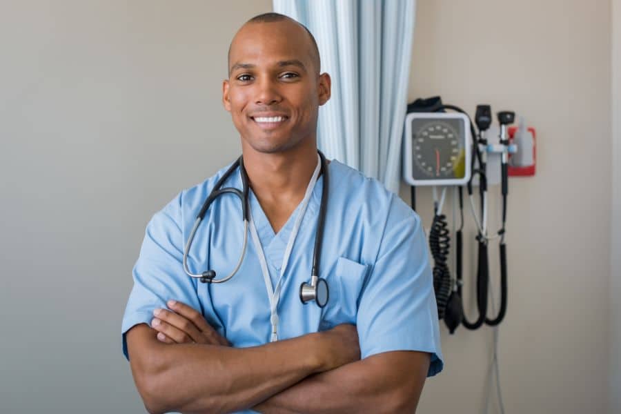 student studying nursing with the help of nursing bursaries