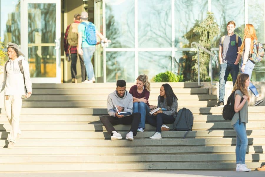 student attending private college