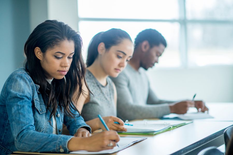 students writing adult matric at tvet college