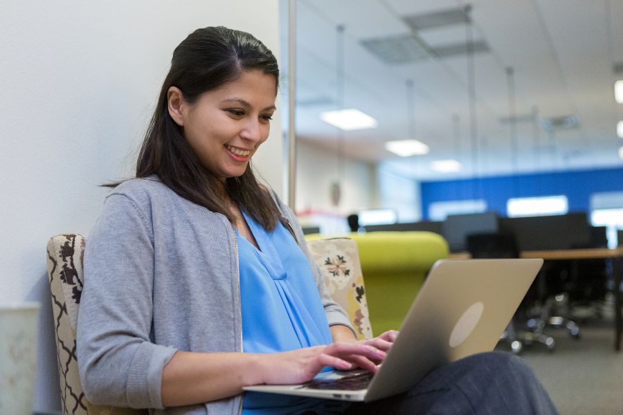 student using one of the best laptops for computer science