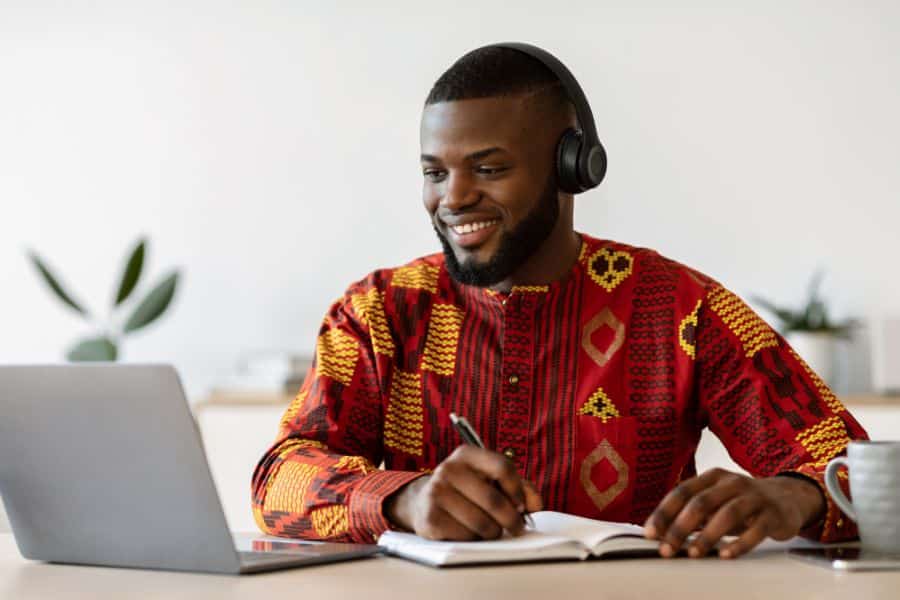 adult matric learner studying via distance learning