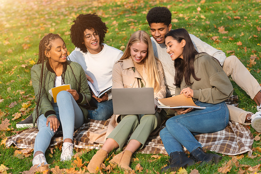 Students outside