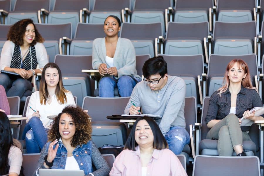 students attending university in the second semester
