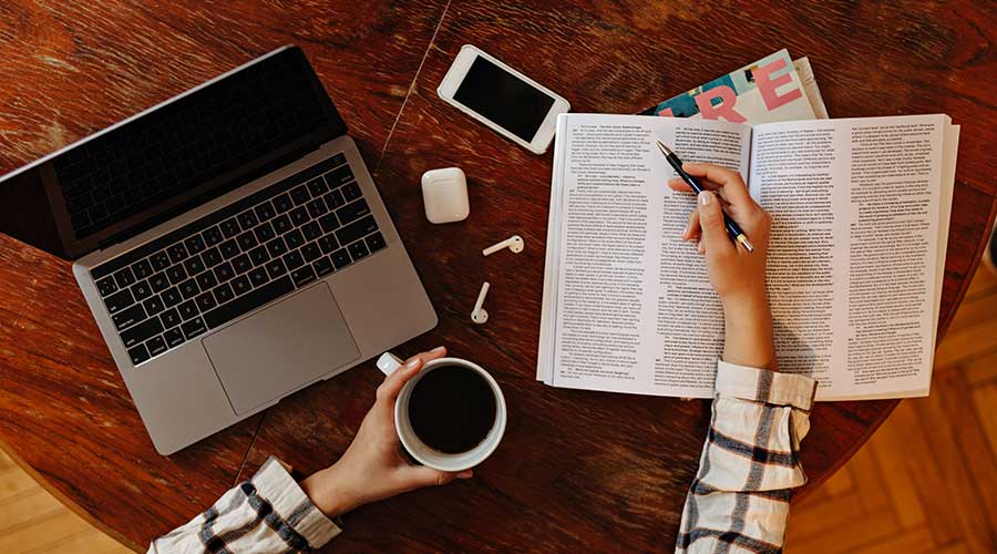 study-for-UNISA-exam-with-coffee