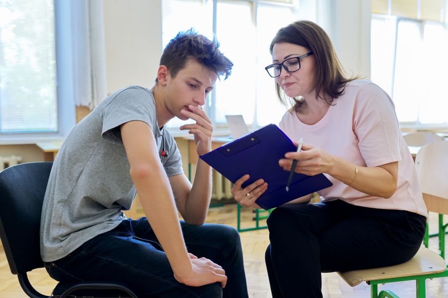 student getting career clarity after taking psychometric test