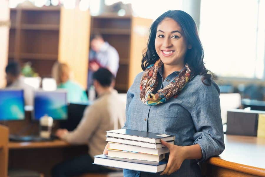 student attending university after viewing 2025 institution application dates