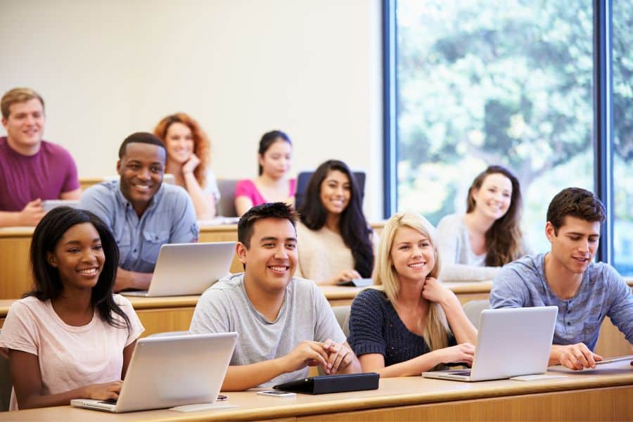 students attending college after viewing 2025 institution application dates