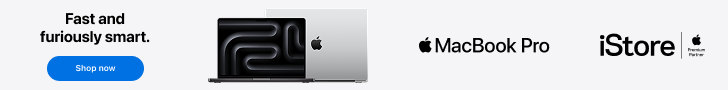 iStore MacBook Pro M5 — Header 728x90