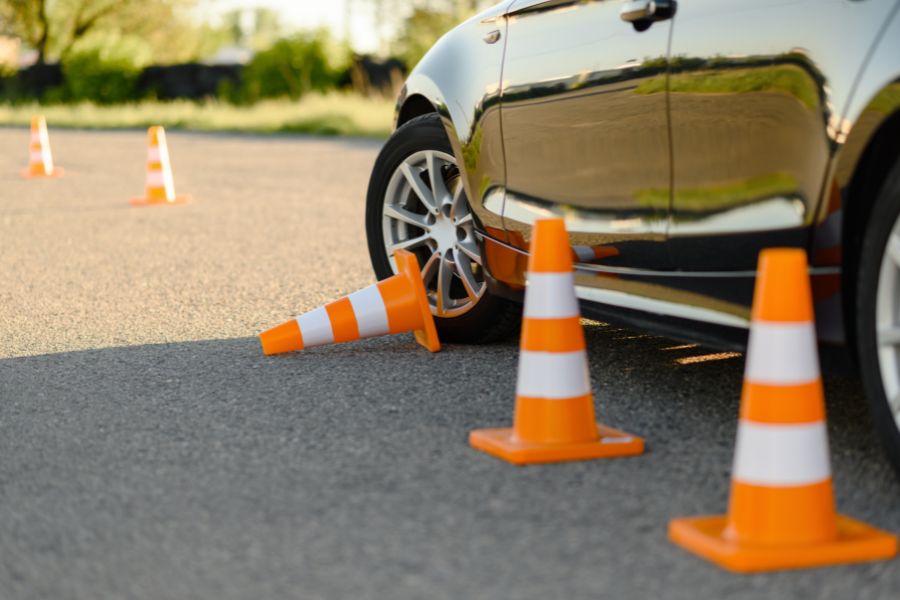 learner driver practicing for driver's test during school holidays
