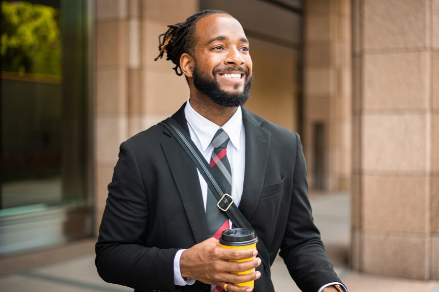 male lawyer with bcom law degree