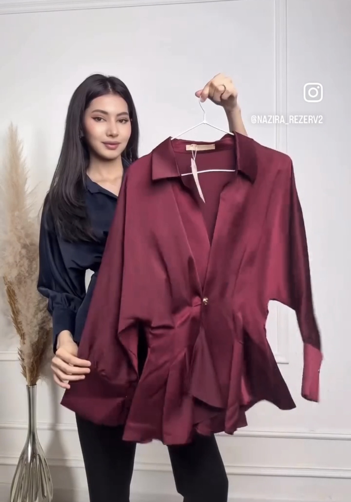 Satin Wrap Top thumbnail 2