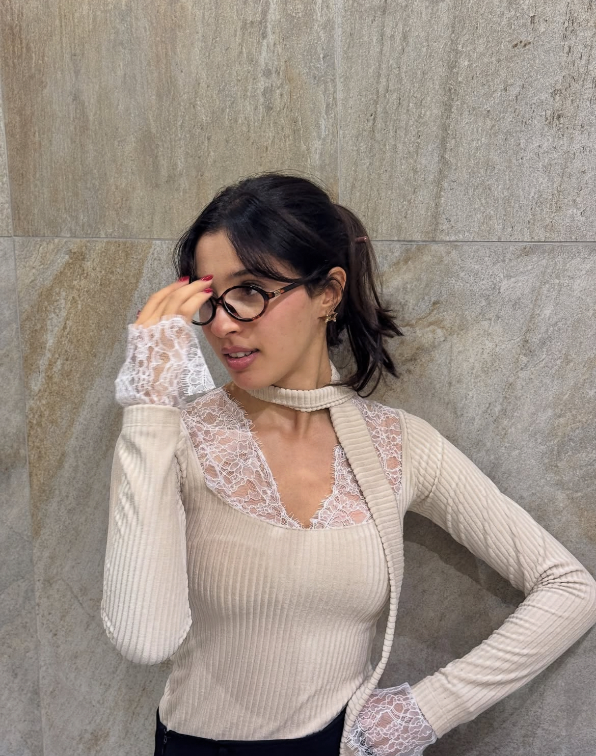 Squareneck lace top thumbnail 4