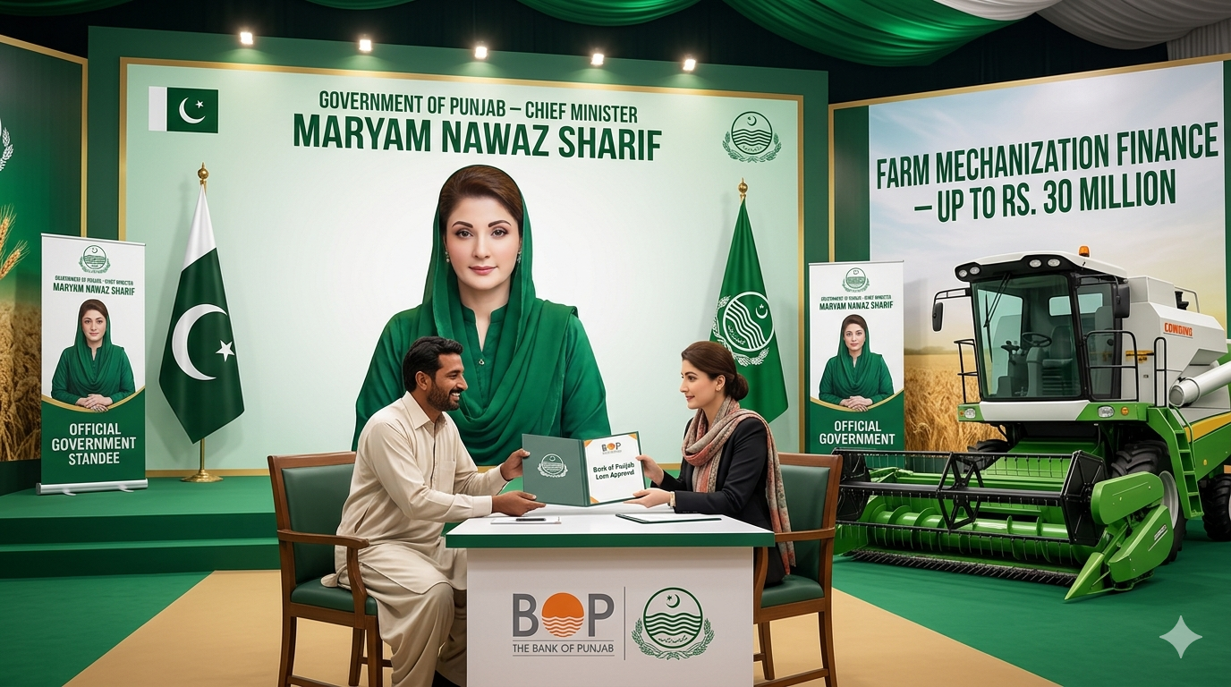 CM Punjab High-Tech Farm Mechanization Finance Program 2025 – Complete Guide (Interest-Free Loans Up to PKR 30 Million) hero graphic