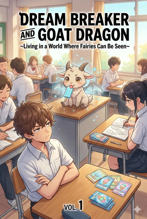 Dream Breaker and Goat Dragon ~Living in a World Where Fairies Can Be Seen~ by Yagi - Slice of Life, modern, Fantasy, Magic, School Life, Supernatural, Mystery novel cover