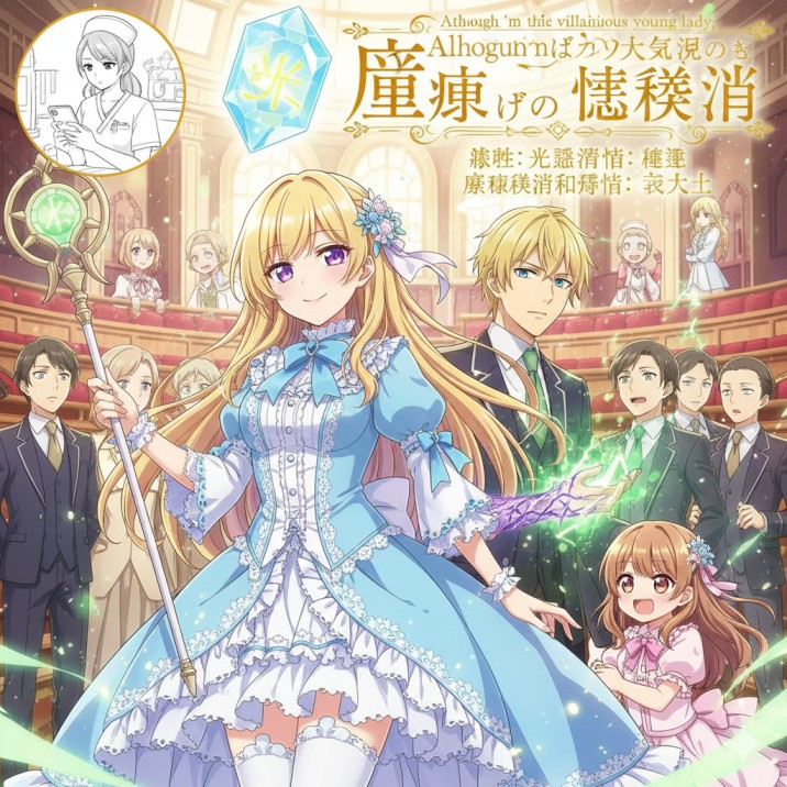 Although I'm a villainous young lady, I can only use healing magic, so I'll live in peace! backdrop