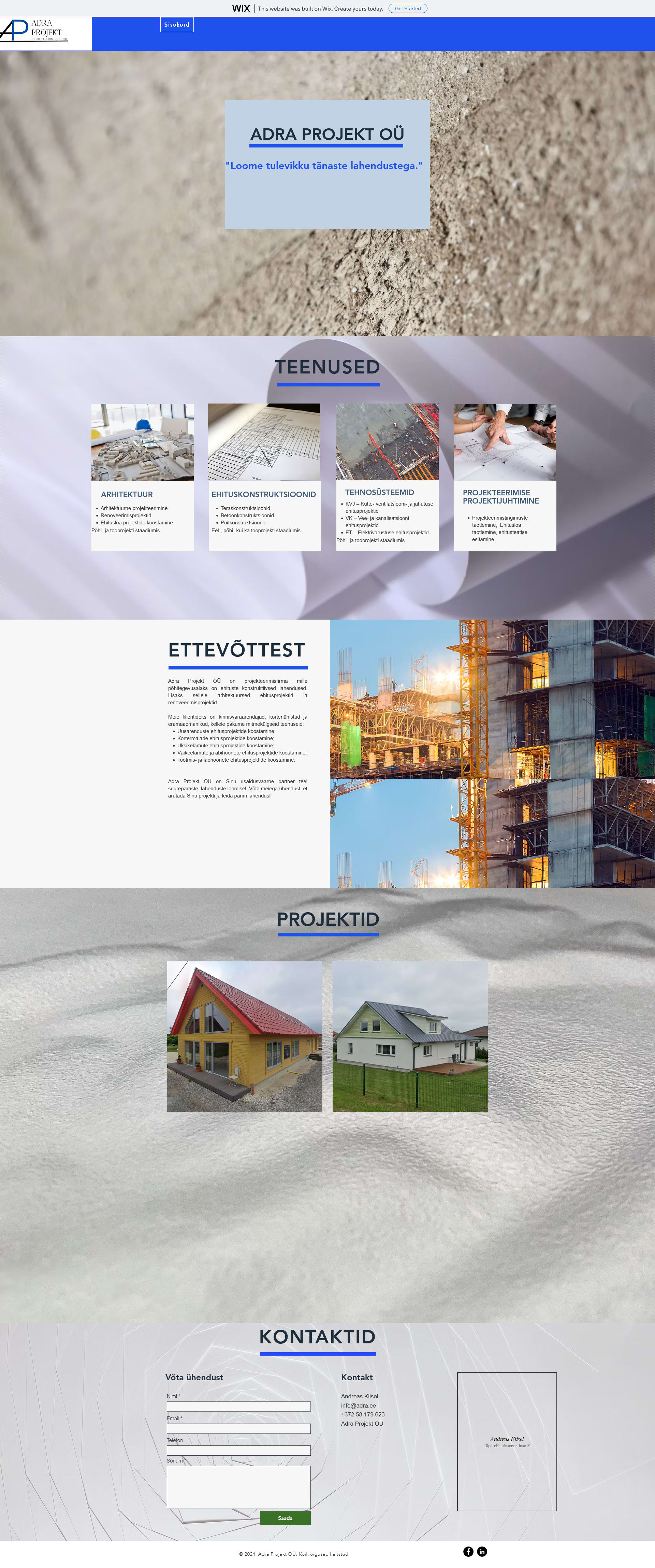 Adra Projekt enne redesigni
