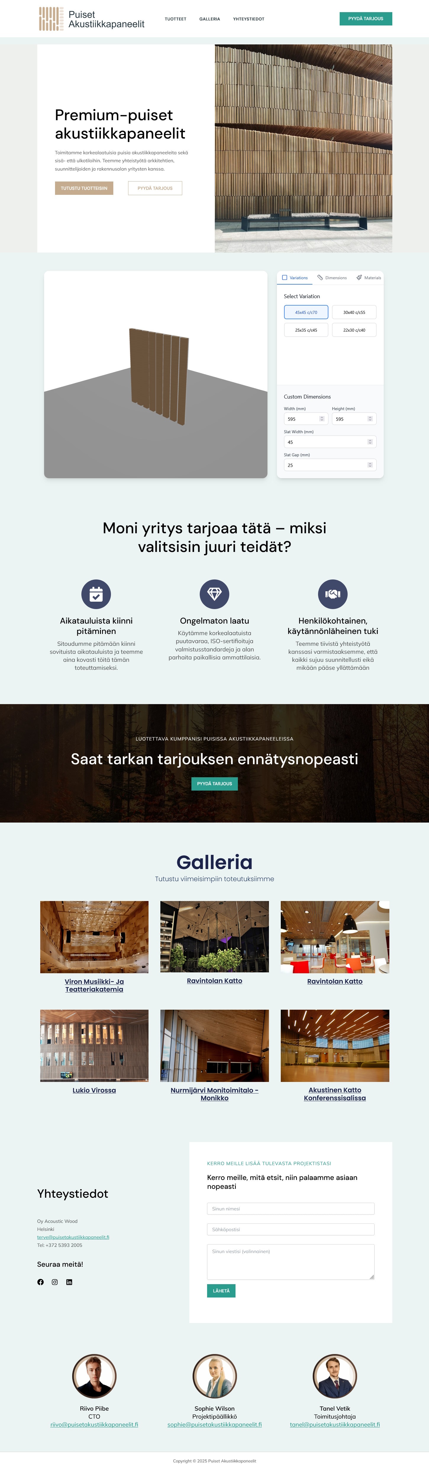 Puiset Akustiikkapaneelit