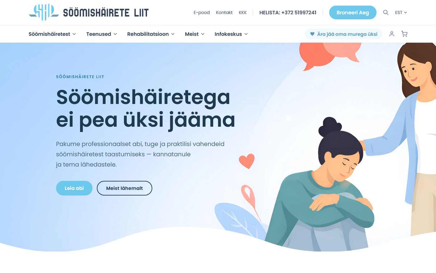 Söömishäirete Liit koduleht