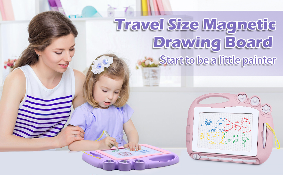  Syahro Magnetic Drawing Board for Toddlers 1-3, Magnetic Dot  Board for Kids Ages 4-8, Magnet Doodle Board, Travel Toys for 2-4 Year Old  Boys Girls : Toys & Games