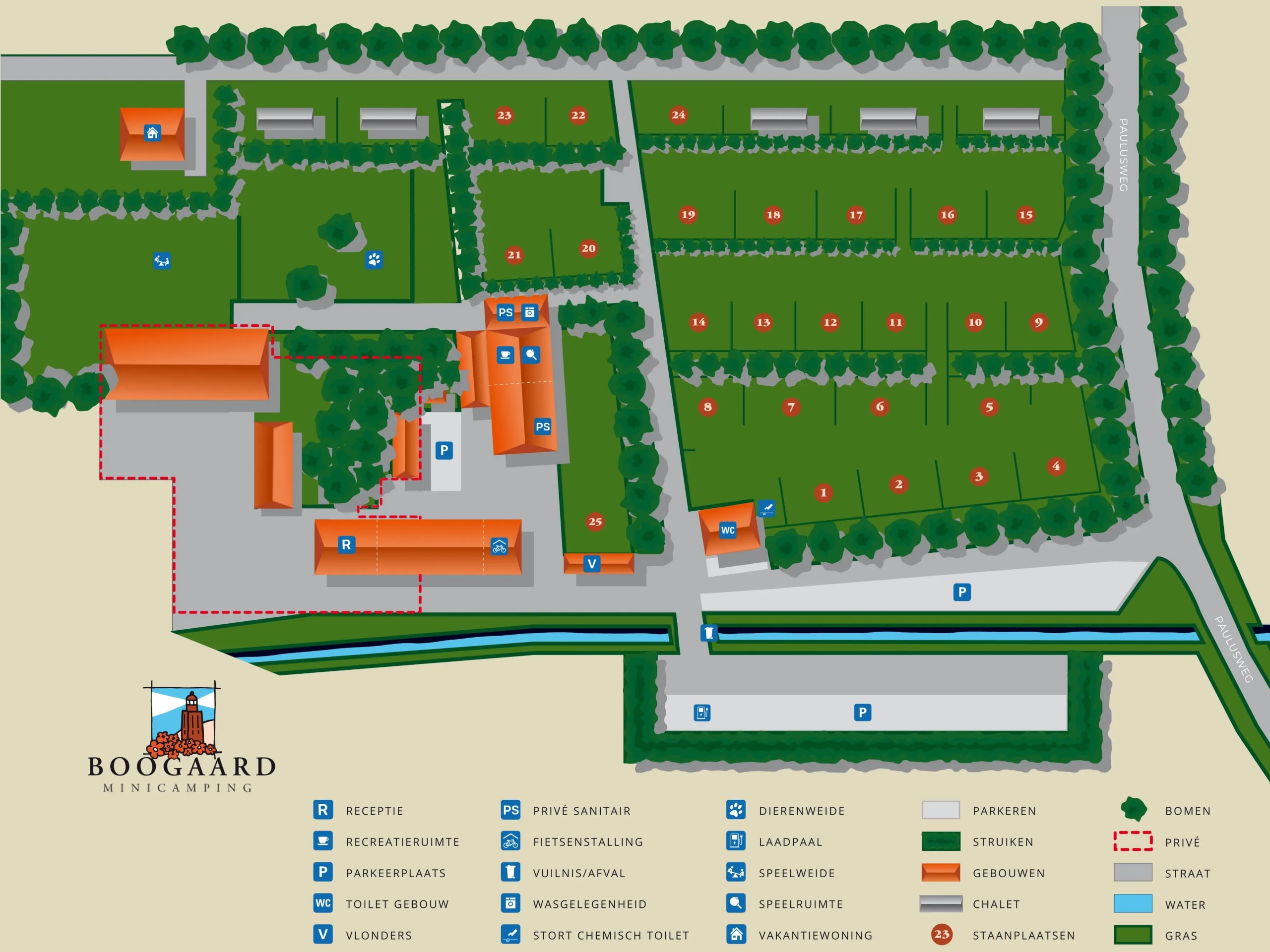 Plattegrond Minicamping Boogaard - Fullscreen