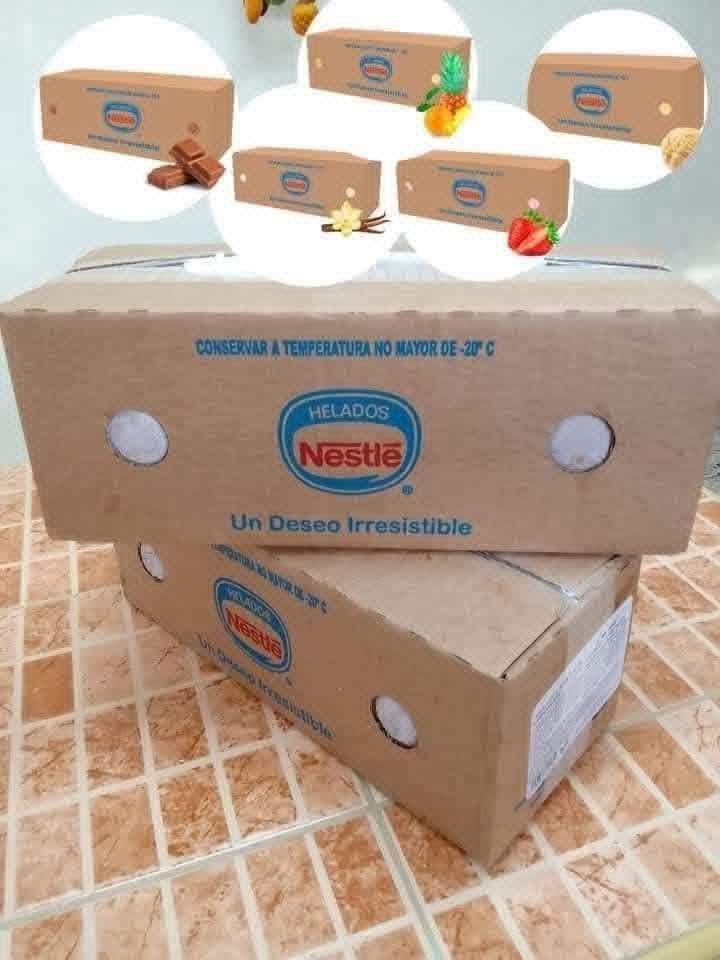 Cajas de Helado Nestle