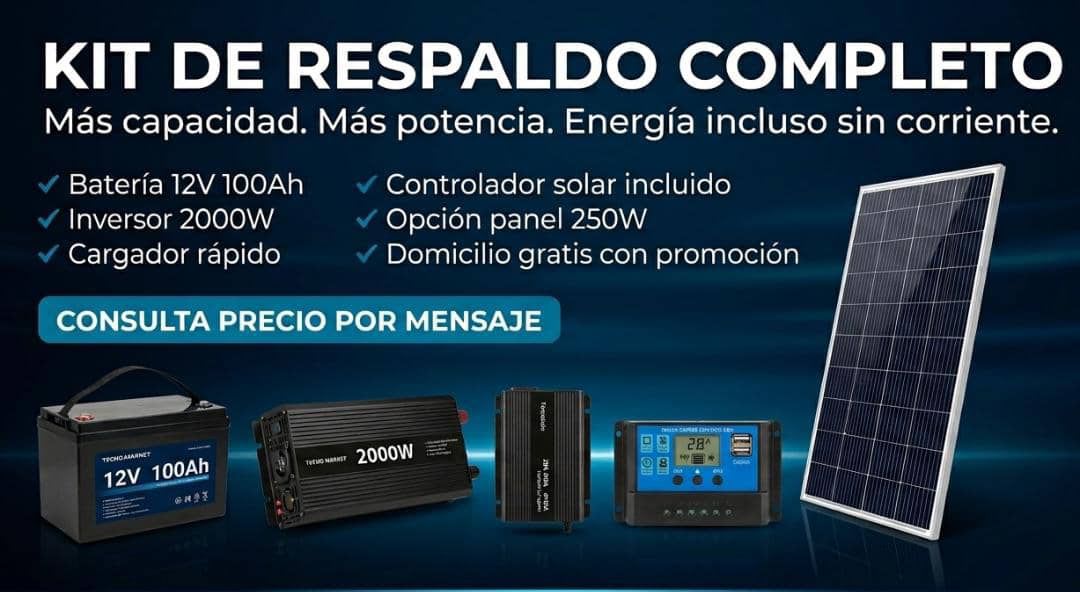 Nuevo Kit de Respaldo Solar Completo 