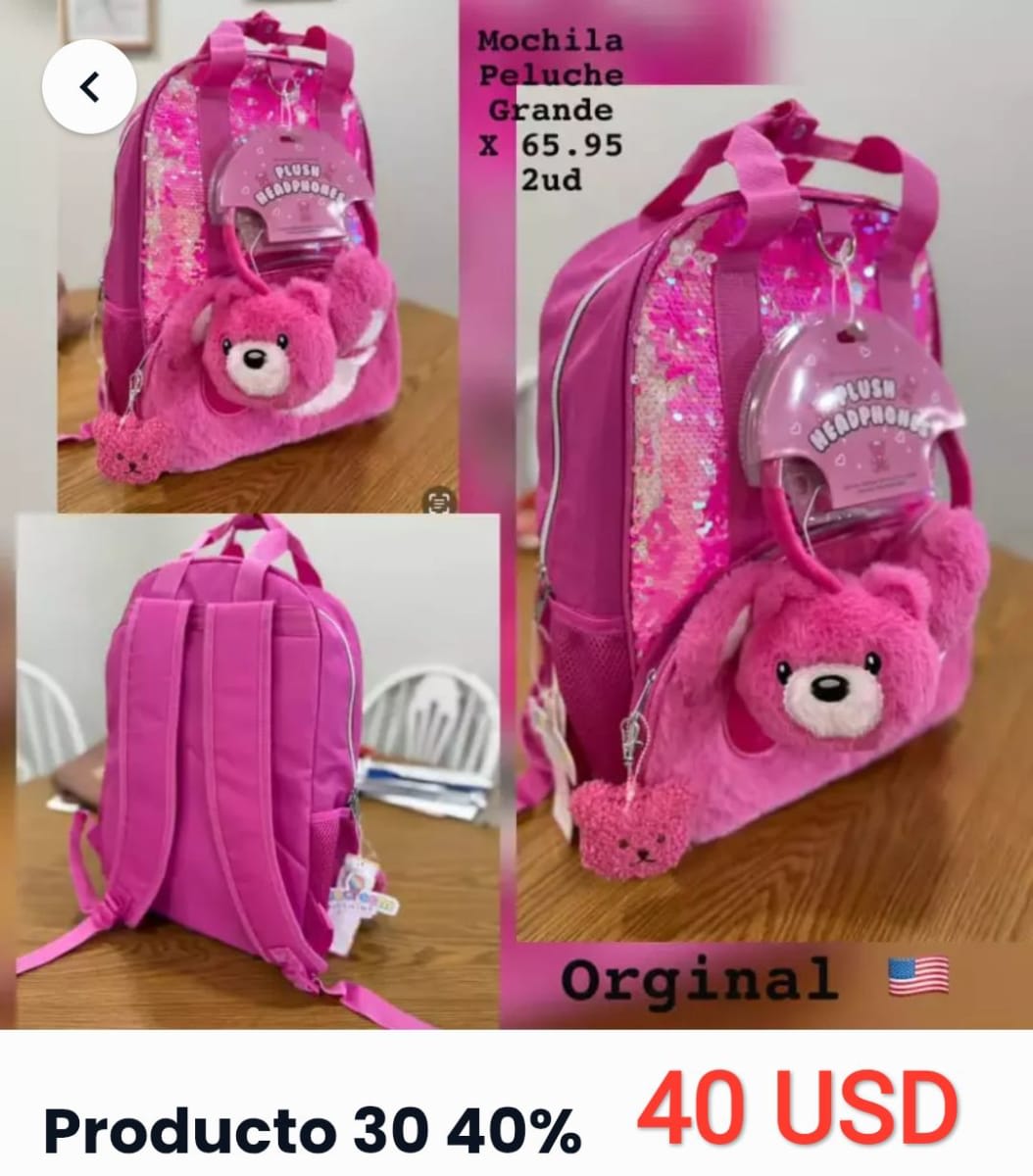 MOCHILA PELUCHE GRANDE