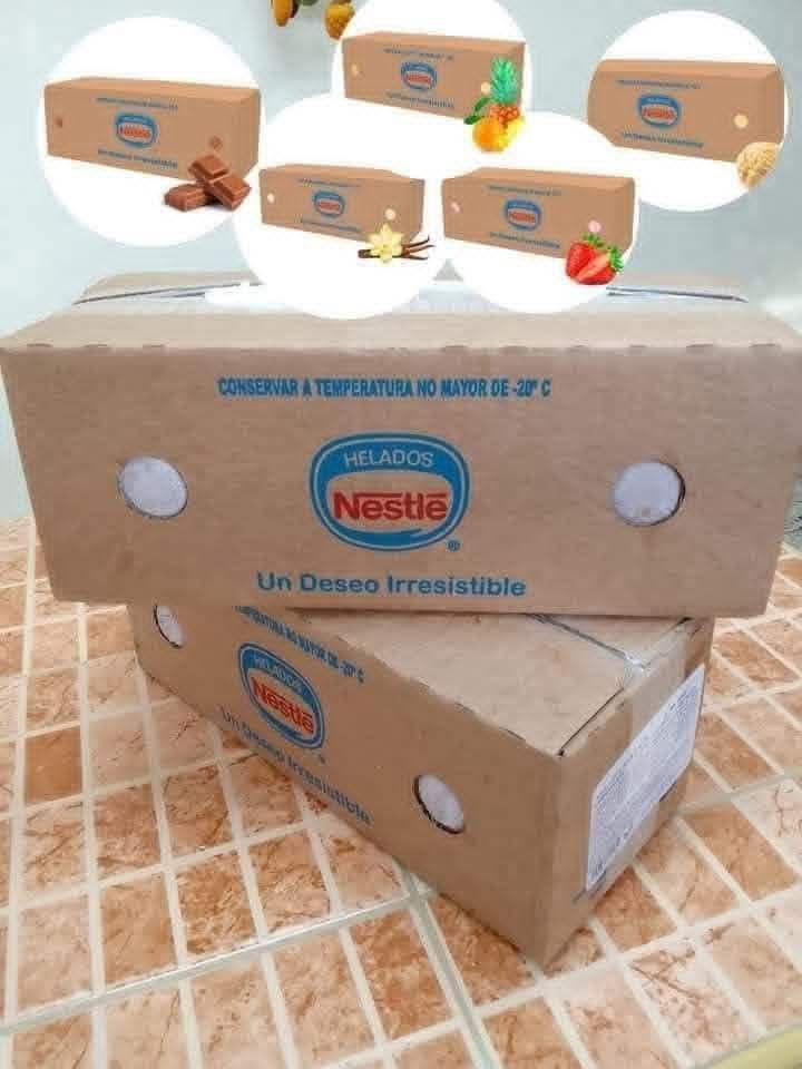Cajas de Helado Nestle