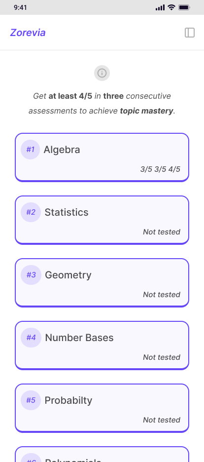 Progress tracking